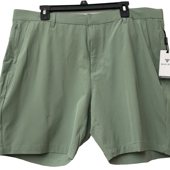 Maelreg Performance Proflex Men's Shorts Light Green Size 40x7 UPF-30+ Stretch - Picture 1 of 10